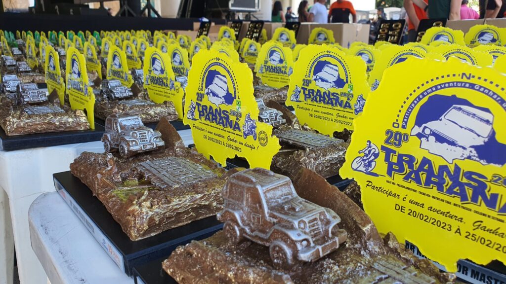 Um dos troféus do Transparaná entregues durante a festa de premiação, no dia 25. Foto: Renyere Trovão