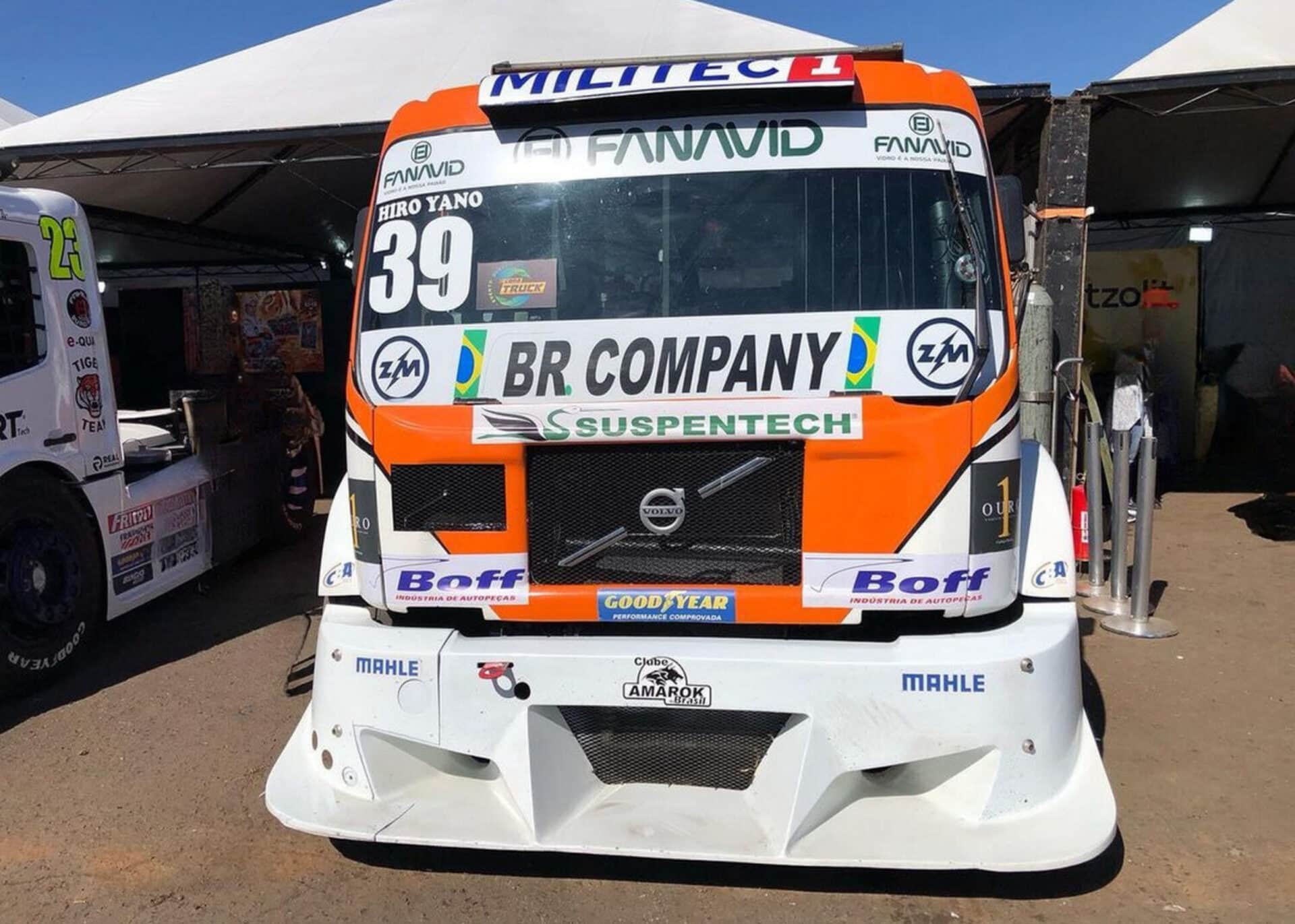 Caminhão Volvo de Hiro Yano, patrocinado pela Militec Brasil desde 2019. Foto: reprodução/ Instagram