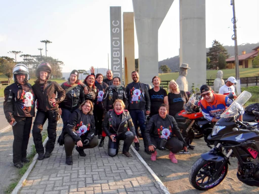 Grupo registra o momento da chegada a Urubici, em Santa Catarina. Foto: Filhas do Vento/ Divulgação