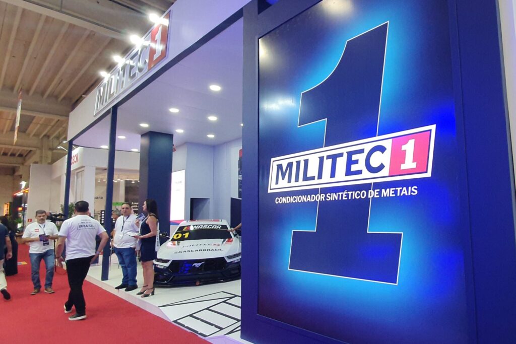 Estande da MILITEC Brasil na Autopar 2024, no Expo Trade, em Pinhais/PR. Foto: Renyere Trovão