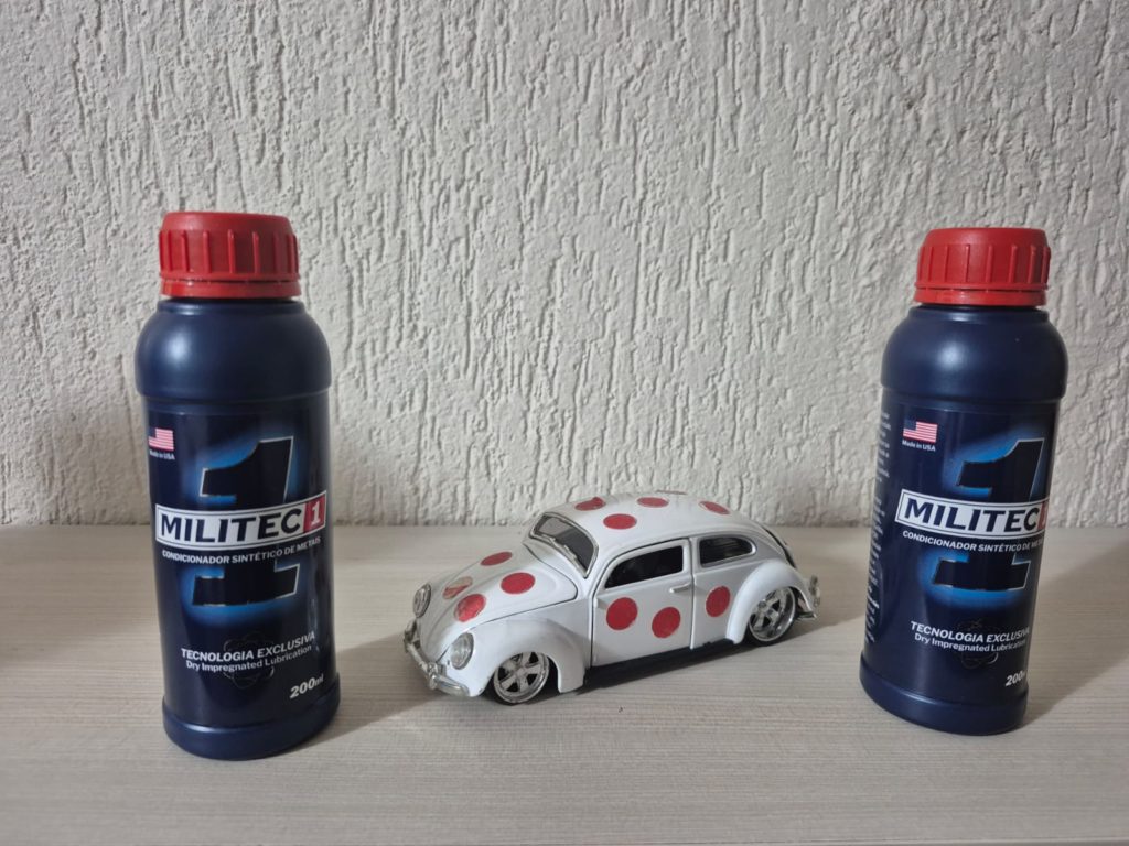 O Fusca Minnie Mouse anda com MILITEC 1 no motor há pelo menos oito anos. Foto: Arquivo pessoal